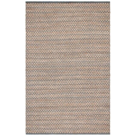 Safavieh 3 x 5 ft. Natural Fiber Hand Loomed Rectangle Area Rug Natural & Grey NFB701G-3